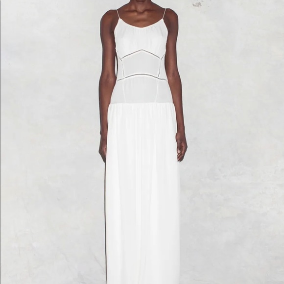 NWT TOME White 100% Silk Sleeveless Maxi Dress Runway Fall Winter 2013 - size 2 - Picture 3 of 16